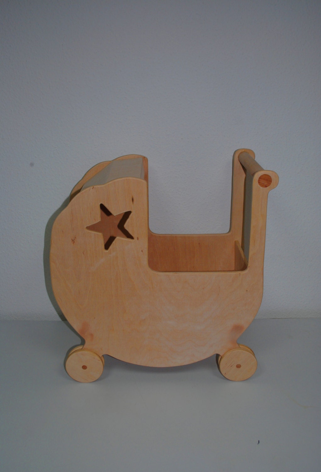 wooden toy pushchair