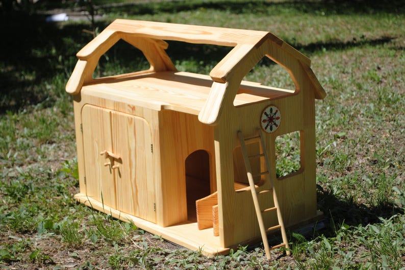 Barn Toywooden Shedgaragewooden Farmwood Animals Etsy