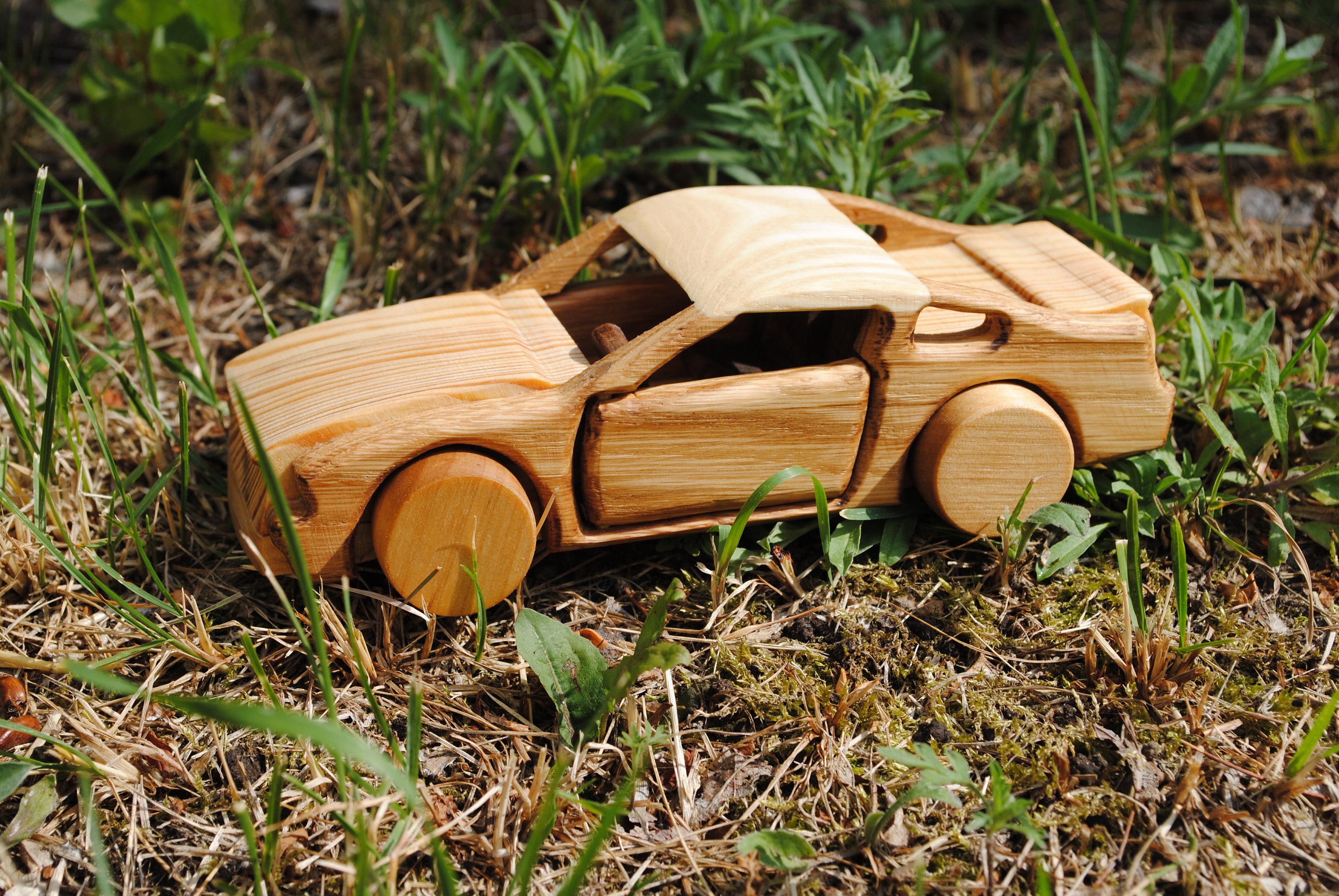 Car toyCarwooden car toywood carwaldorf carFord Mustang Etsy