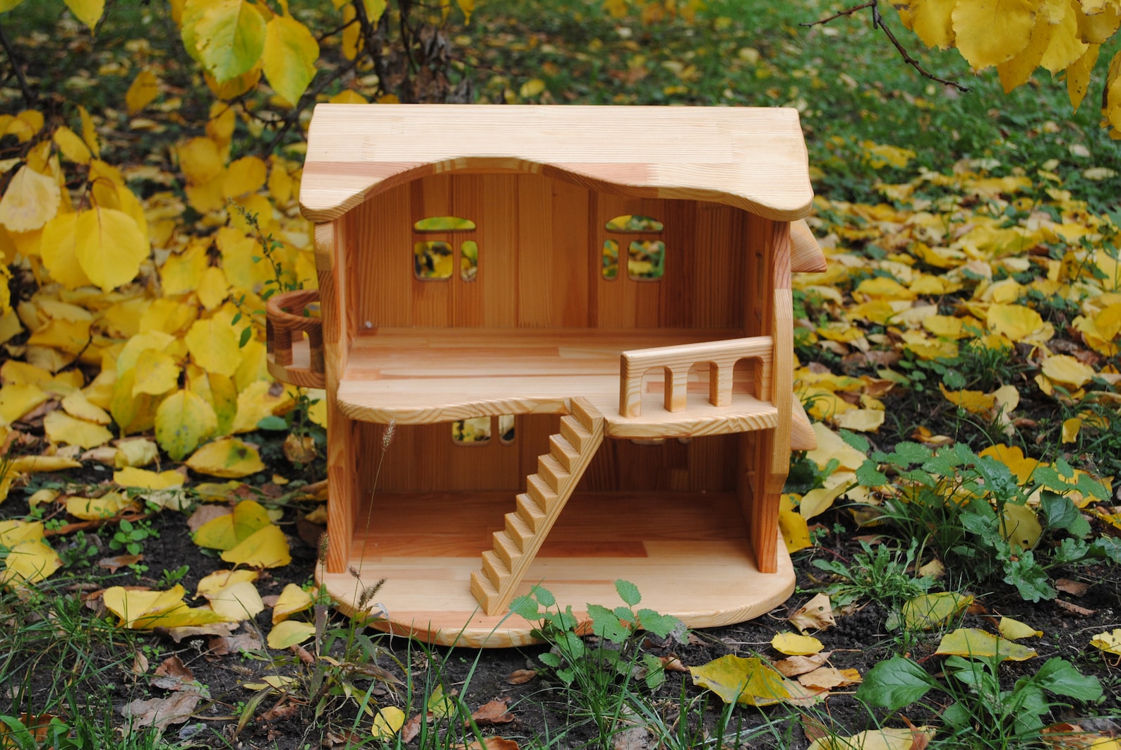 Wooden dollhouse Wood dollhouse Dollhouse Fairy dollhouse Etsy
