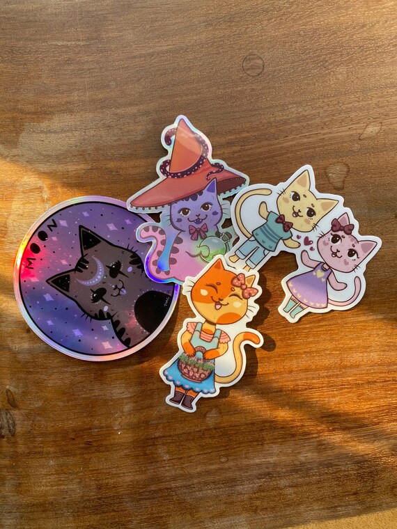 cat sticker bundle cat stickers sticker bundle kitties etsy
