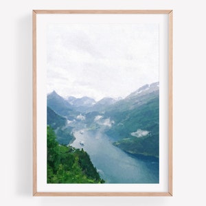 Norwegian Fjord Print, Norway Art, Photography Prints, Nature Photography, Fjord Wall Art, Norway Fjord Print, Norway Landscape