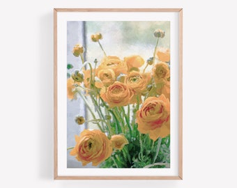 Ranunculus Flower Wall Art Print, Floral Art, Photography Prints, Flower Photography, Flowers Wall Art, Flower Print