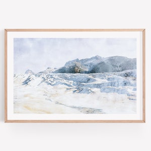 Alaskan Glacier Wall Art, Glacier Watercolor, Alaska Scenery, Watercolor Landscape, Landscape Photo, Glacier, Snow Print, Glacier Print