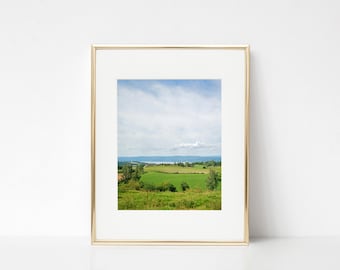 Norwegian Summer Farm Watercolor Wall Art, Fjords Photo Print, Nordic Wall Art, Norwegian Scenery, Viking Photo