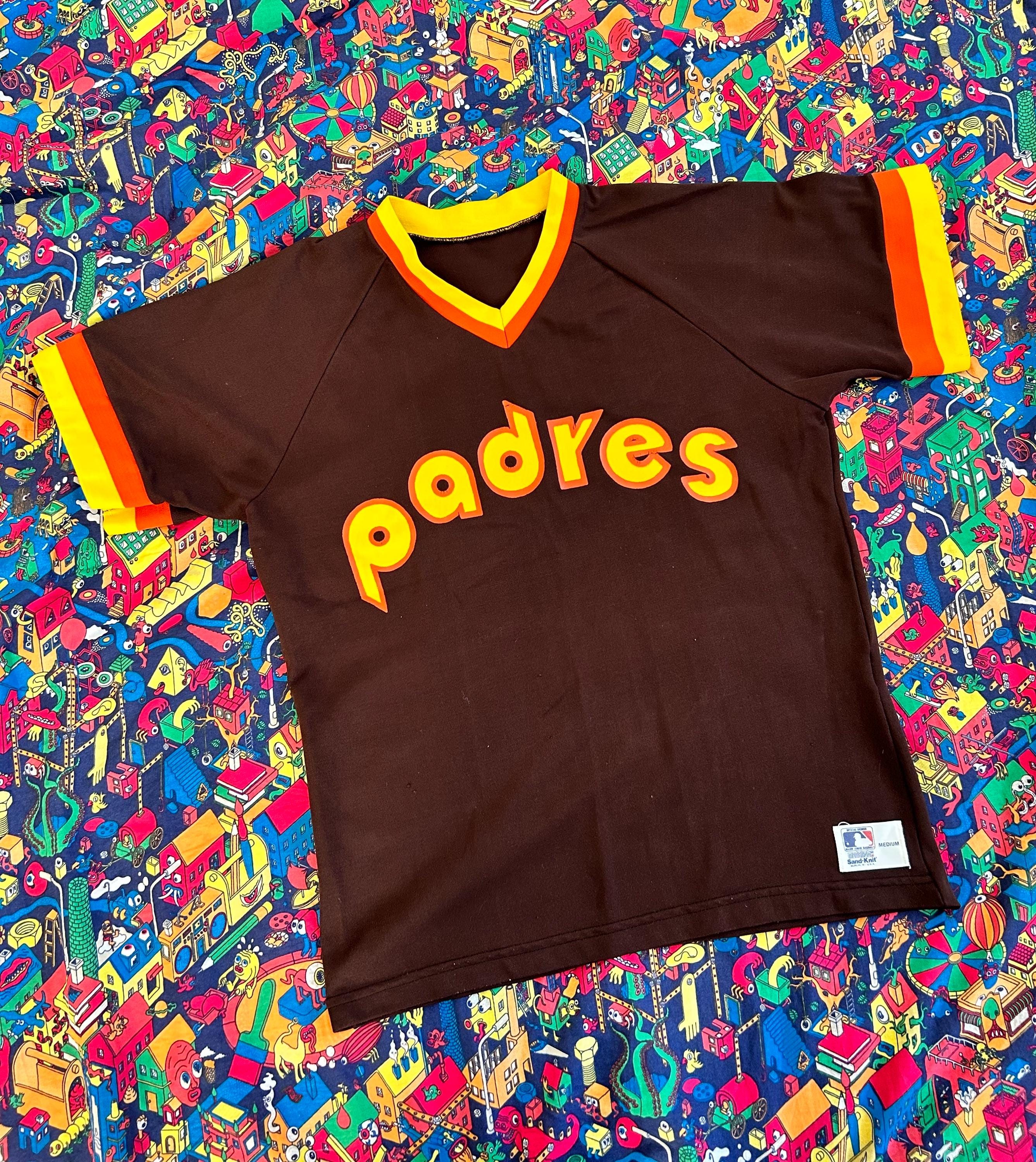 70s PADRES JERSEY Medium Vintage Padres Jersey Vintage San Diego Padres Jersey Sand Knit MLB Baseball Etsy