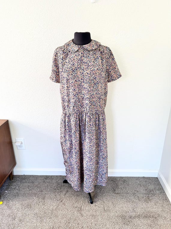80s PAINT SPLATTER DRESS / xl vintage dress plus size… Gem