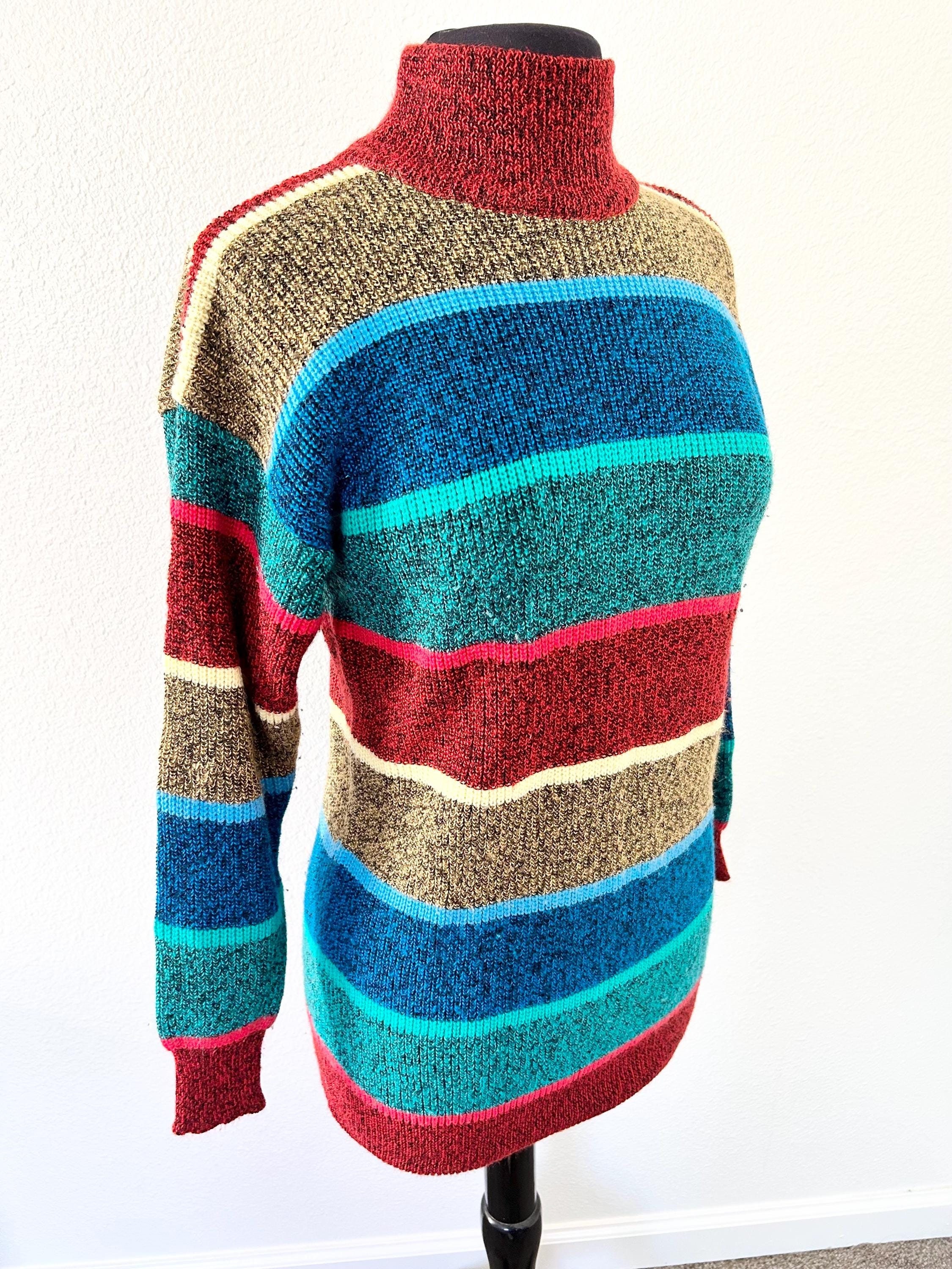 トップス [ItalyVintage]80s MultiColor Turtleneck Missoni - Multicolor Zig Zag Turtleneck Top | Mitchell Stores