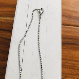 Stainless Steel Ball Chain 16 Inches 1.5mm Ball