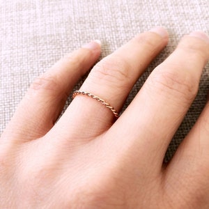 Spacer ring Rose Gold Plated Stainless 1mm Ring Stacking Ring Blank Rose Gold Ring Blank Wedding Band Stainless