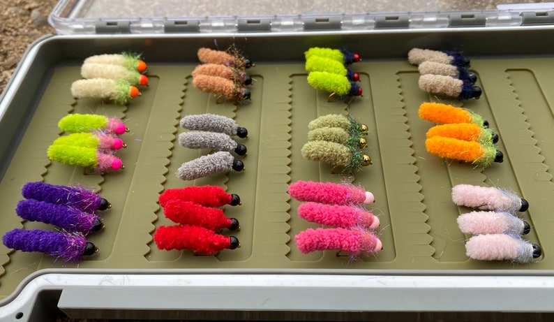 Mop Fly Assortment, Dust Mop Fly Assortment, Trout Flies, Mop Fly, Made ...