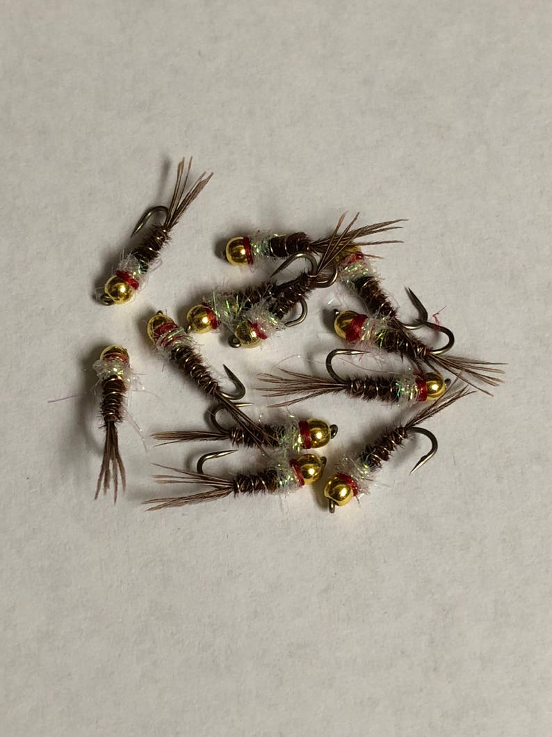 Hand Tied Trout Flies Frenchie Nymph Fly One Dozen Hand Etsy