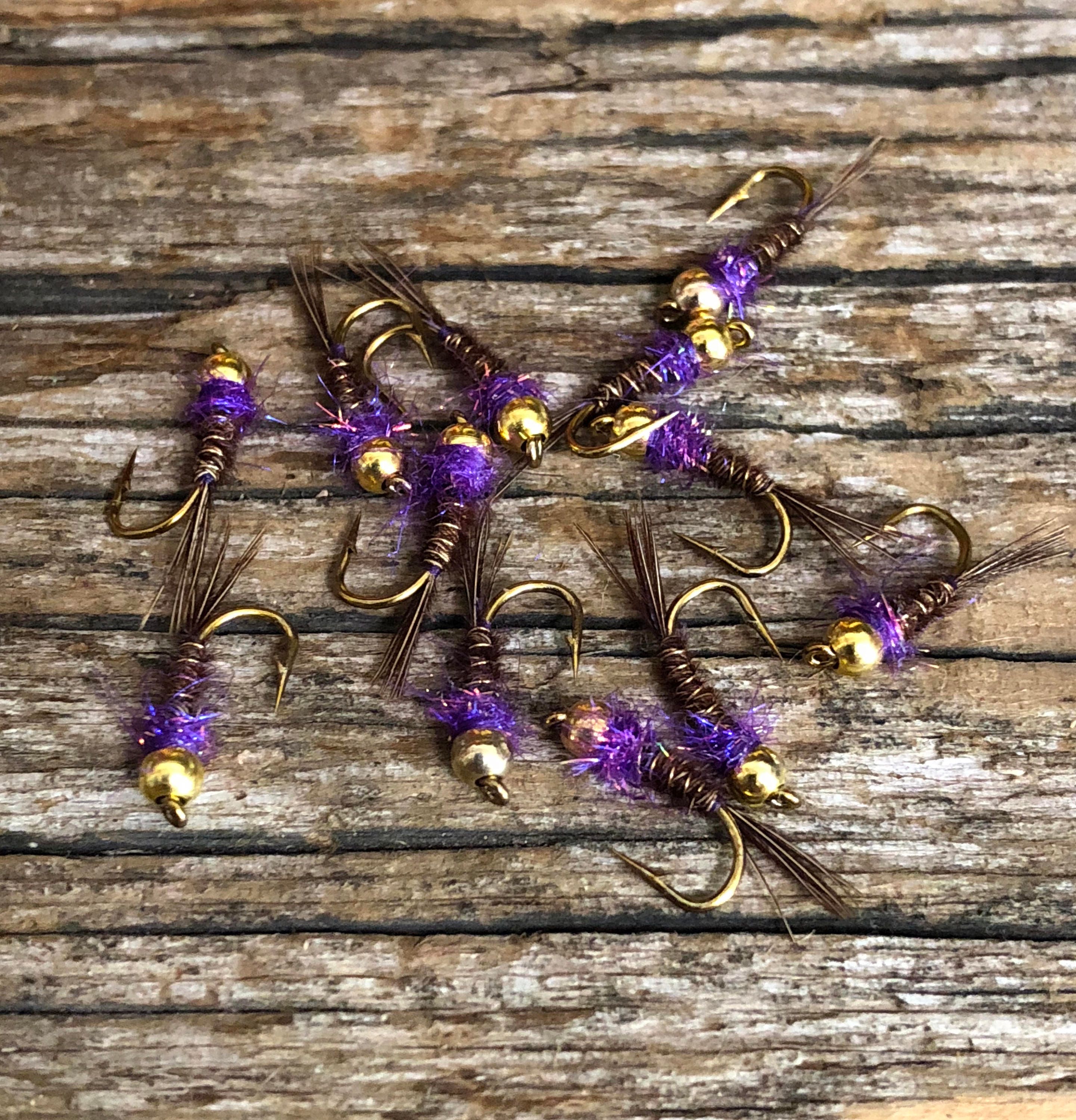 Frenchie Fly Pattern One Dozen Purple Frenchies hand tied Etsy