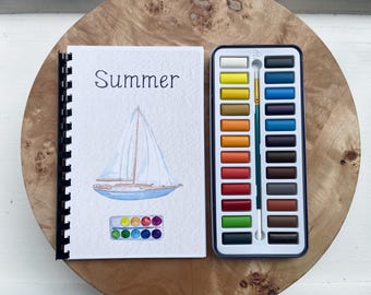 Watercolor Workbook Kit: Mindfulness Activity Book for Adults