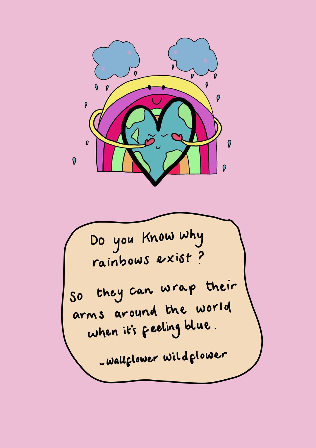 Do You Know Why Rainbows Exist A4 Print Etsy