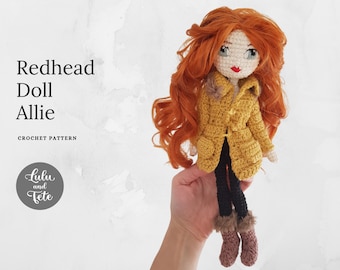 Redhead Allie - Amigurumi doll crochet pattern - English and Polish