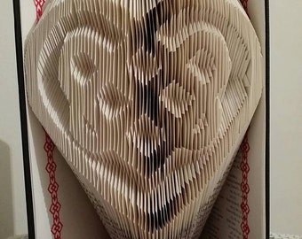 Celtic heart knot book folding pattern
