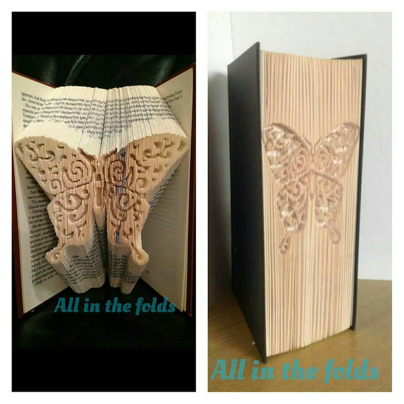 Fancy Butterfly Cut and Fold Book Folding Pattern - Etsy