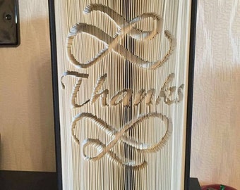 Thanks Swirl Cut and Fold book folding pattern