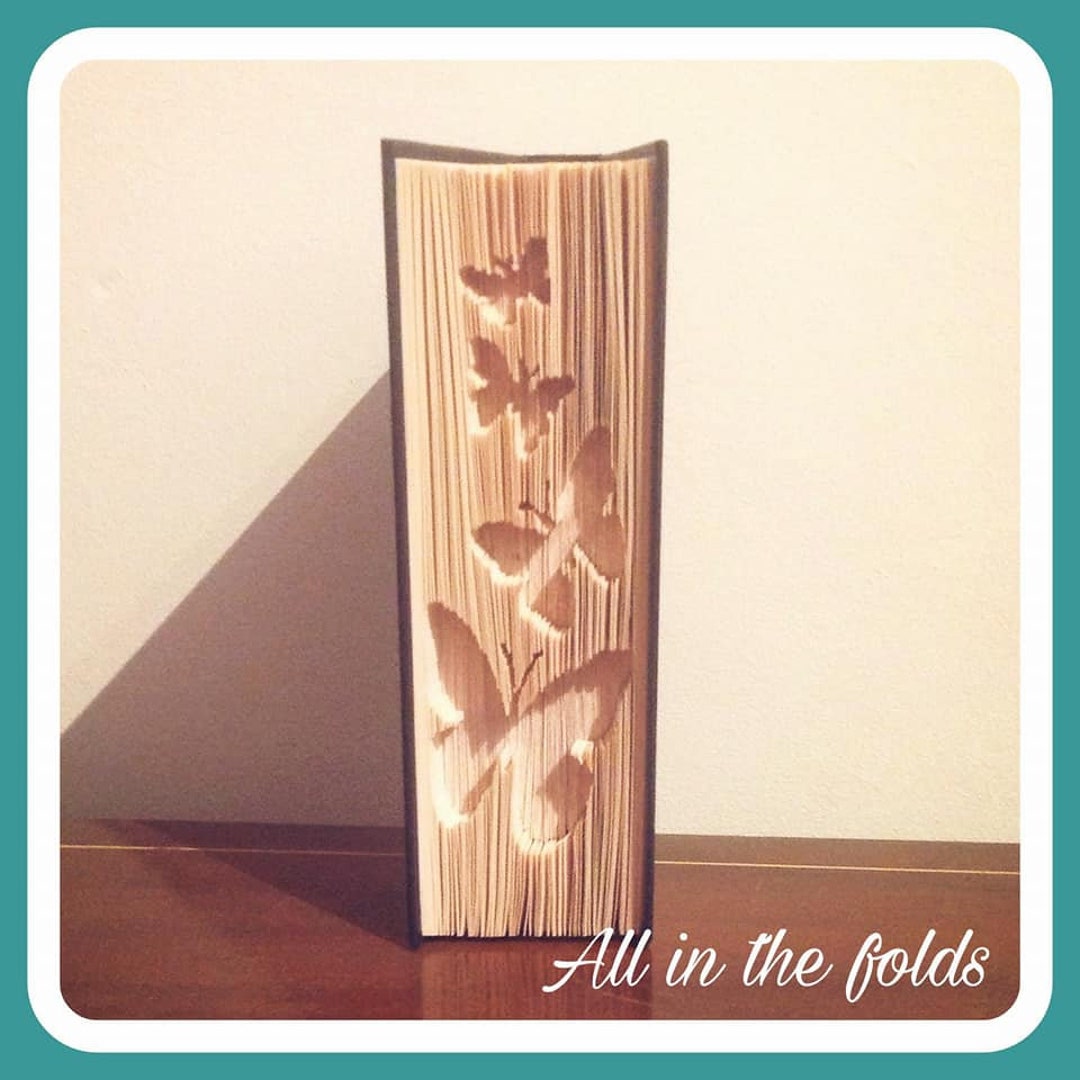 4 Butterflies - Cut and Fold Book Folding Pattern - Etsy