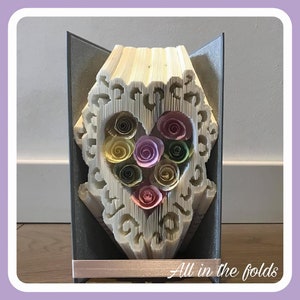 Heart frame - Combination cut and fold book folding pattern