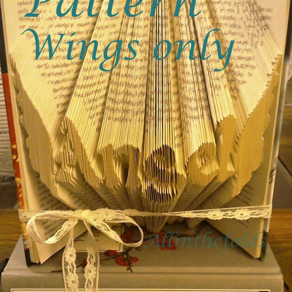 Angel wings for mini alphabets *wings only* book folding pattern