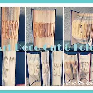 Art Deco TAMAÑO COMPLETO ¡Alfabeto plegable de libros cortados y doblados!