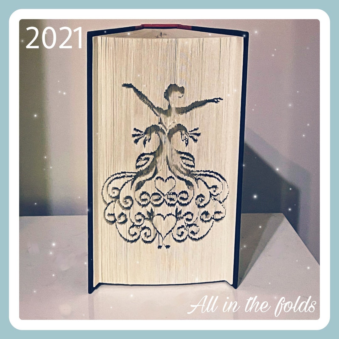 Peacock Lady - Cut and Fold Book Folding Pattern - Etsy