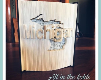 Michigan MULTI LAYER cut and fold book folding pattern *Instructions included*