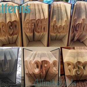 Aladin MMF Full size Alphabet, book folding patterns. Make any word/date