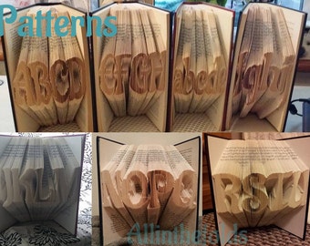 Aladin MMF Full size Alphabet, book folding patterns. Make any word/date