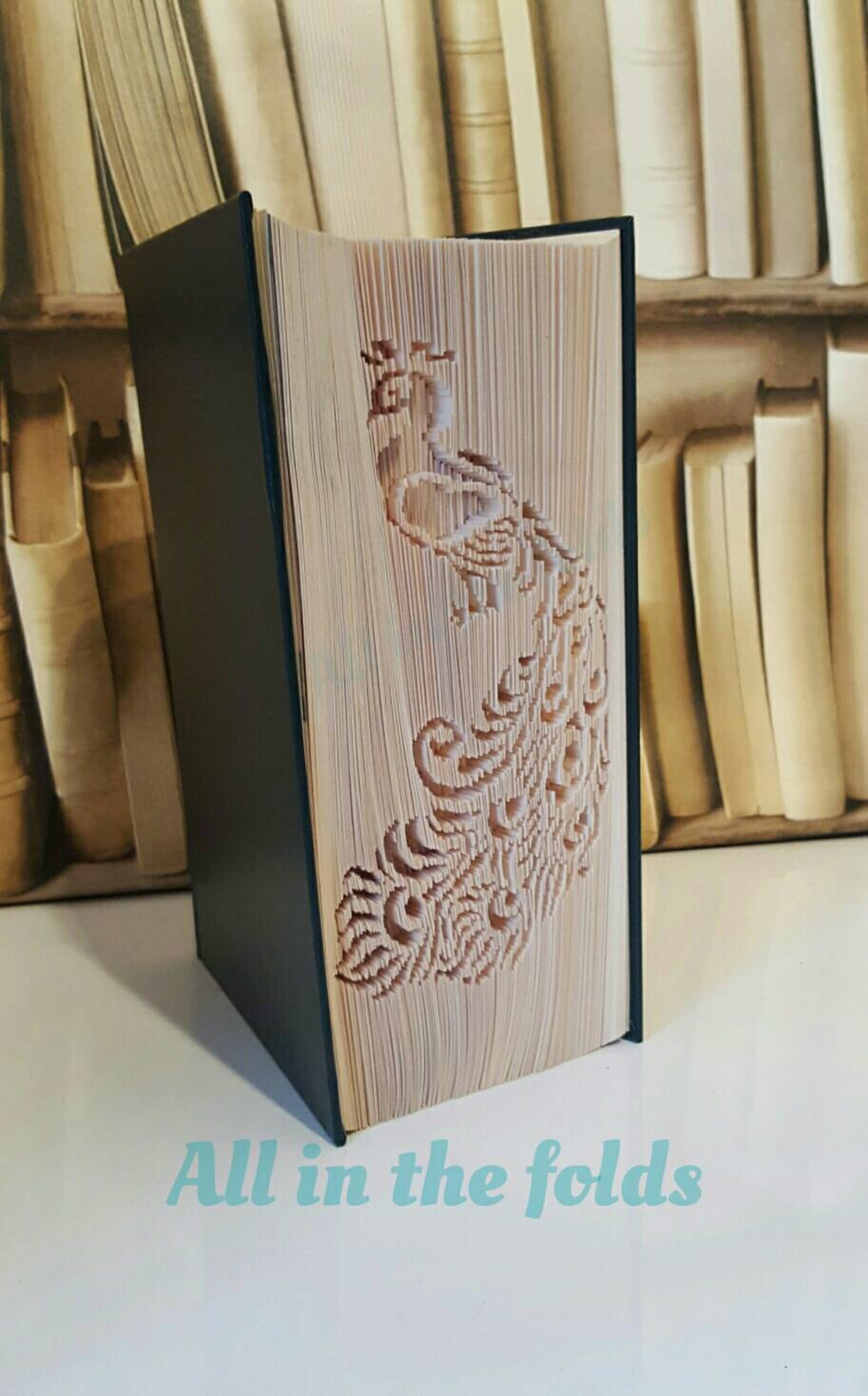 Peacock CUT AND FOLD Book Folding Pattern. - Etsy
