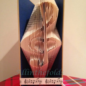 Treble clef with heart book folding pattern 312 pages