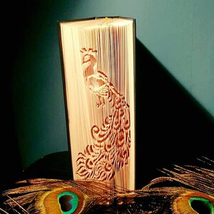Peacock CUT AND FOLD Book Folding Pattern. - Etsy