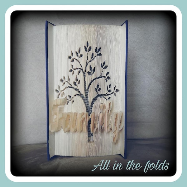 Family tree MULTI LAYER cut and fold book folding pattern easy beginner pattern *Instructions included*