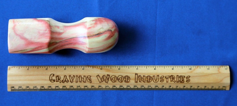 Pink Dildo | BDSM Sex Toy Handmade From Flame Elder Wood 