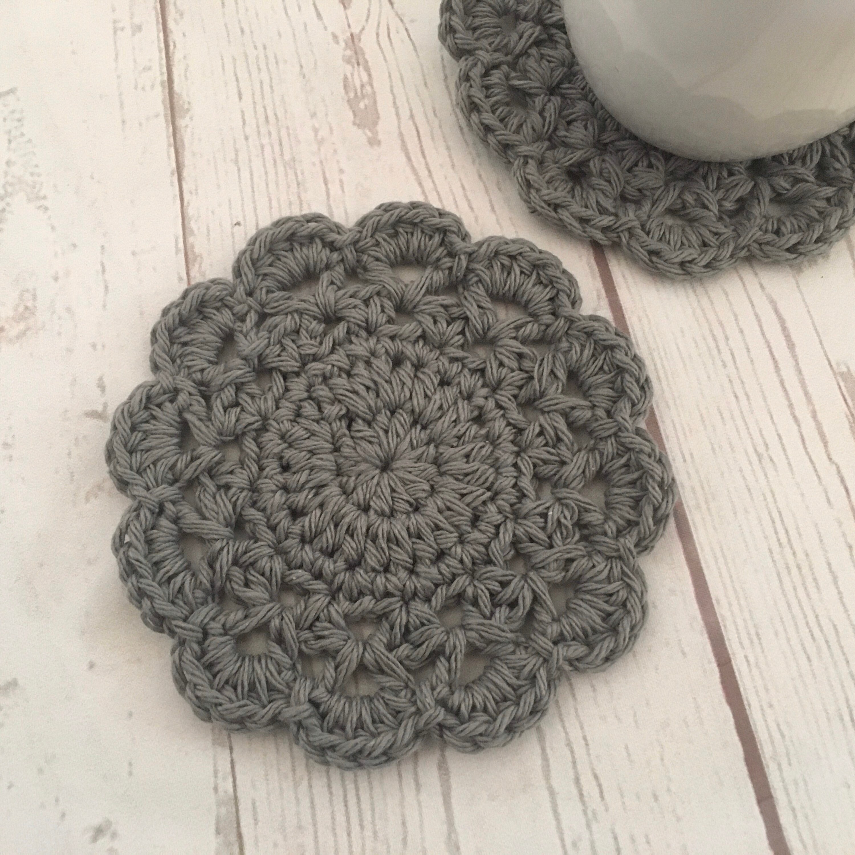 Crochet 5 Doily Coaster in Cotton Farmhouse Decor