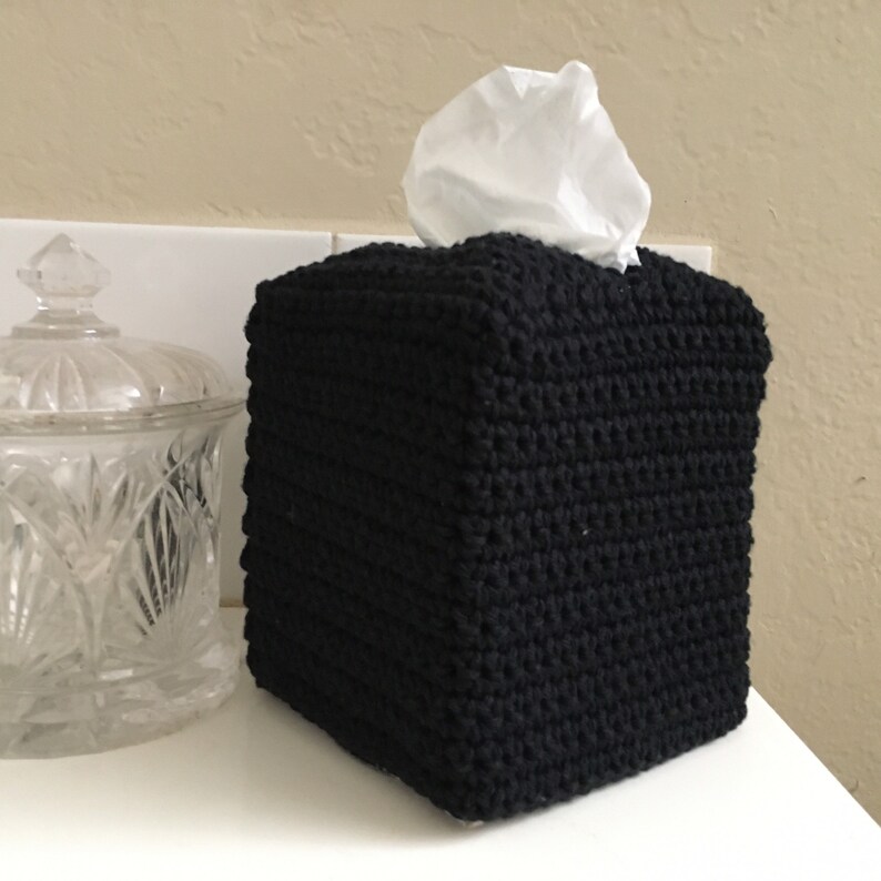 Crochet Tissue Box Cover. Tissue Box Holder in Cotton Yarn. Etsy