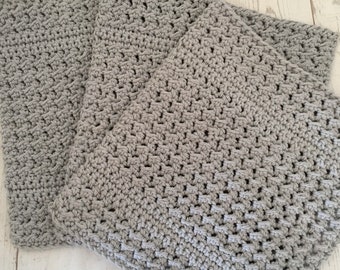 Crochet Cotton Wash Cloths: Eco Friendly Thick Dish Cloths, Set of 3
