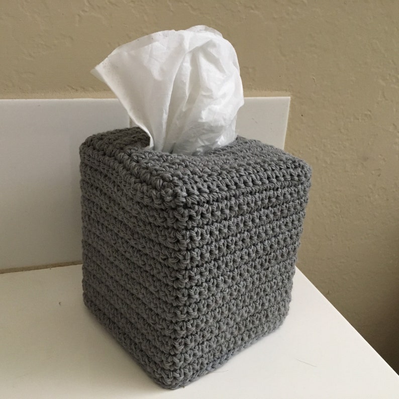 Crochet Tissue Box Cover. Tissue Box Holder in Cotton Yarn. Etsy