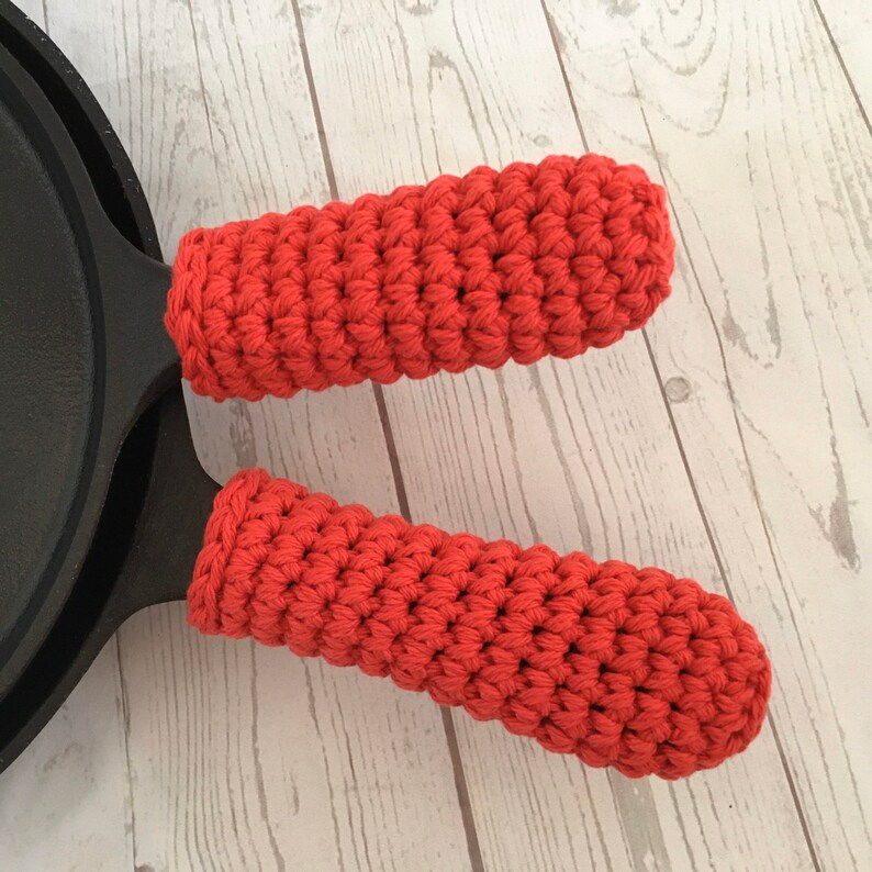 Cast Iron Handle Cover. 2 Pk. Crochet 100 Cotton Skillet Etsy