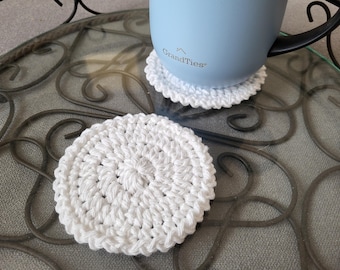 Crochet Cotton Coasters: Round Drink Coasters, Made to Order