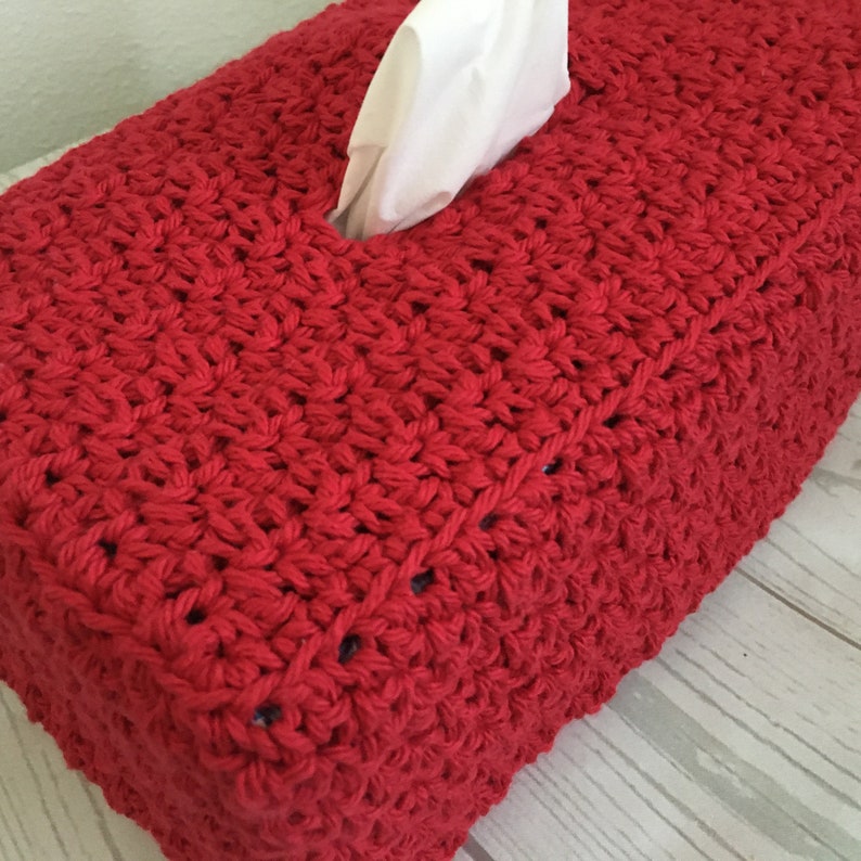 Crochet Tissue Box Cover. Tissue Box Holder in Cotton Yarn. Etsy