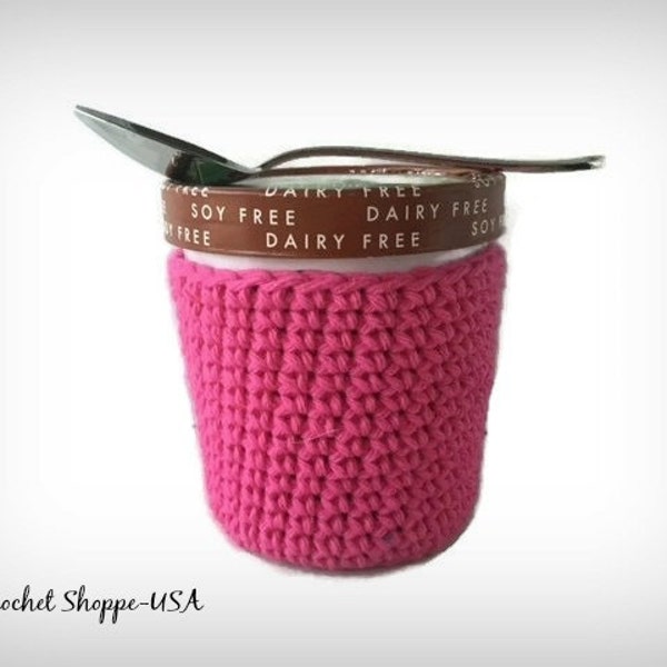 Sale! Ice Cream Cozy for Pint Size Container  Party Favor 100% Cotton Crochet Cozy