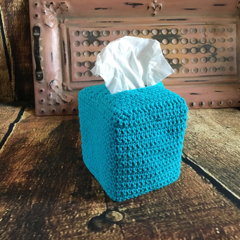 Crochet Tissue Box Cover. Tissue Box Holder in Cotton Yarn. Etsy
