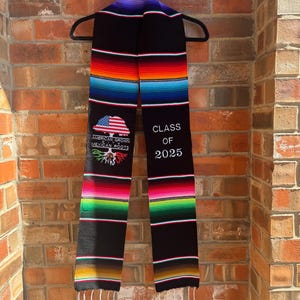 Mexican American Tree Serape Graduation Stole