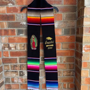 2026 Virgen de Guadalupe Serape Graduation Stole Our Lady of Guadalupe
