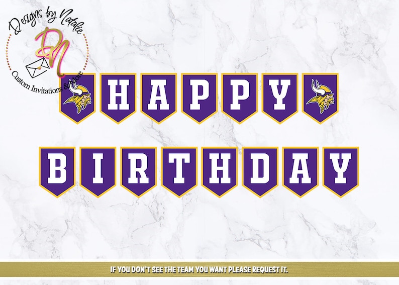 DIY Minnesota Vikings Birthday Banner Digital Banner Do It | Etsy DIY Minnesota Vikings Birthday Banner Digital Banner Do It | Etsy