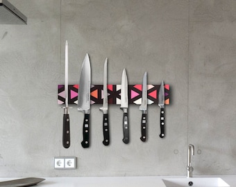 Knife bar magnetic knife holder magnetic bar 35 cm motif up to 6 knife