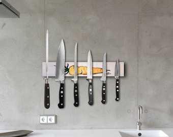 Knife bar magnetic knife holder magnetic bar 35 cm motif up to 6 knives